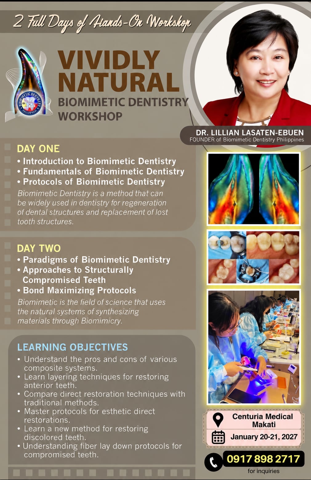 Vividly Natural: Biomimetic Dentistry Workshop - Manila | January 20-21, 2027