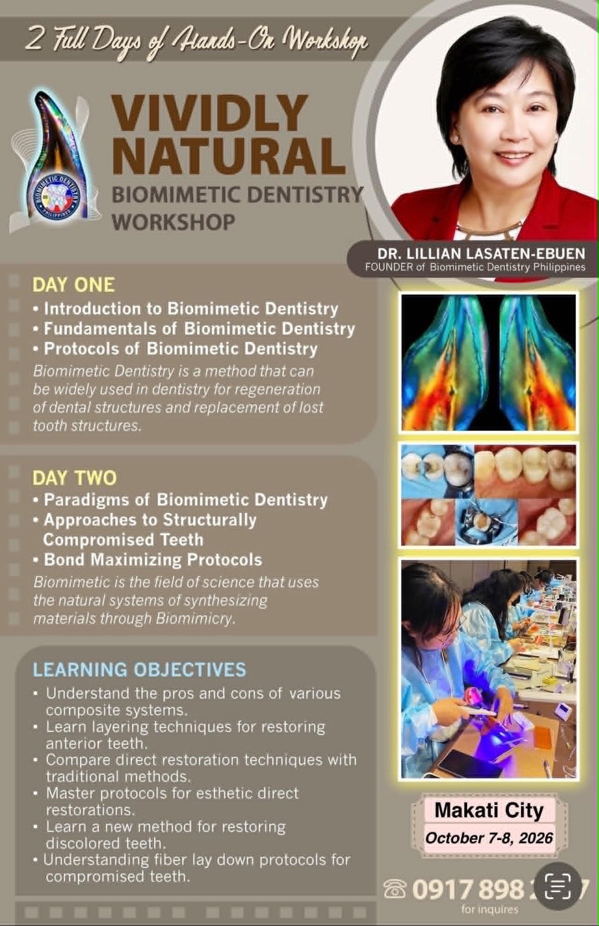 Vividly Natural: Biomimetic Dentistry Workshop - Manila (October 7-8)